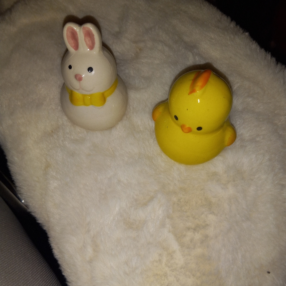 🤑Super Cute Chic & Bunny (Easter Theme)Salt & Pepper Set
